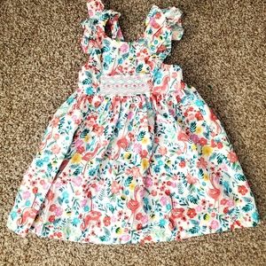 Flamingo floral dress